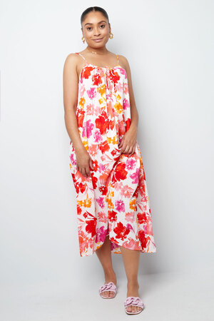 Kleid Blumendruck - rosa/orange h5 Bild4